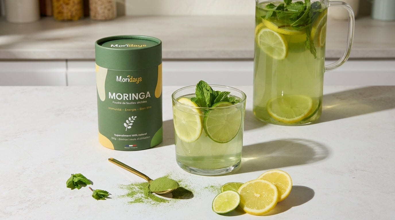 Eau Infusée Moringa, Citron & Menthe